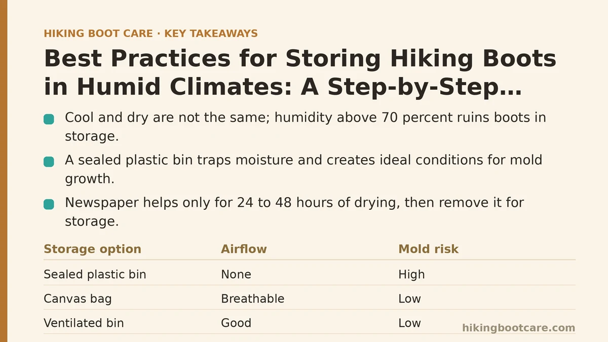 Best Practices for Storing Hiking Boots in Humid Climates: A Step-by-Step Guide