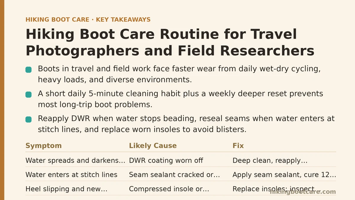 Hiking Boot Care Routine for Travel Photographers and Field Researchers