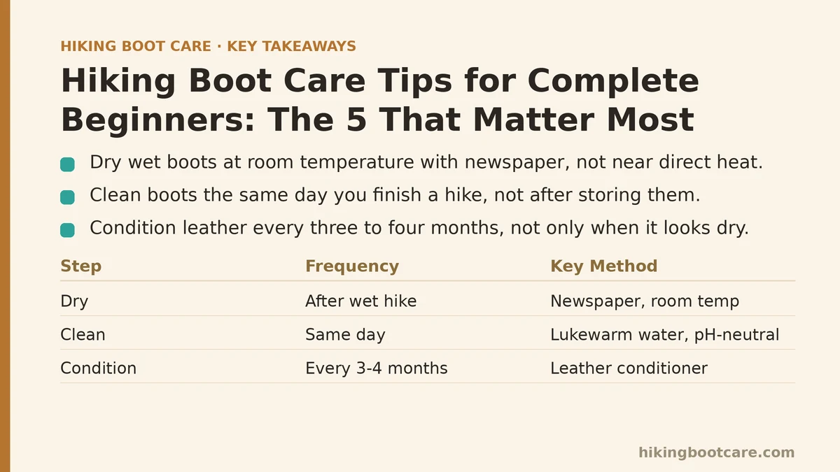Hiking Boot Care Tips for Complete Beginners: The 5 That Matter Most