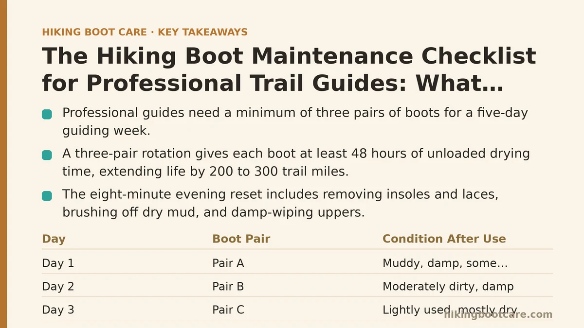 The Hiking Boot Maintenance Checklist for Professional Trail Guides: What Works in the Field