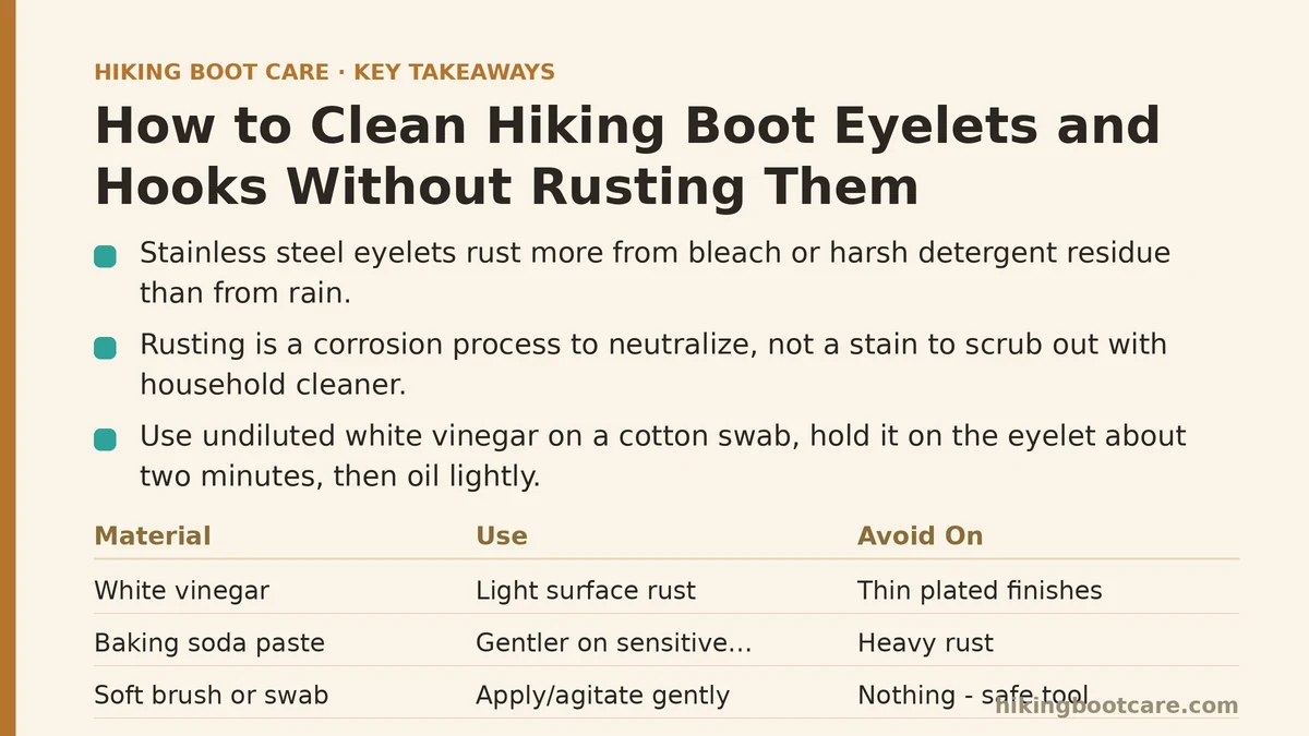 How to Clean Hiking Boot Eyelets and Hooks Without Rusting Them