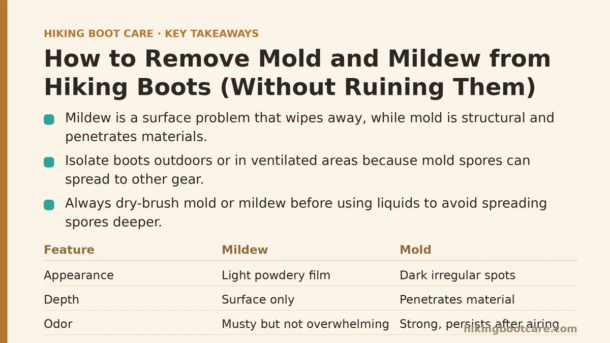 How to Remove Mold and Mildew from Hiking Boots (Without Ruining Them)